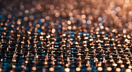 Golden Metallic Mesh Macro