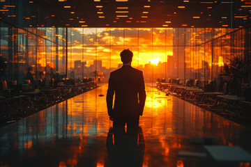Poster - a person with ethnic background leading a team in a global company, reflecting the rise of diversity