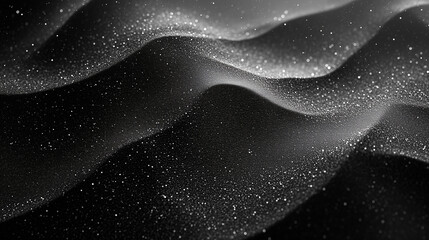 Wall Mural - glowing light wave in black background grainy gradient noise texture poster banner backdrop abstract