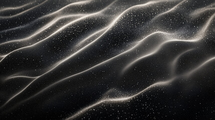 Wall Mural - glowing light wave in black background grainy gradient noise texture poster banner backdrop abstract