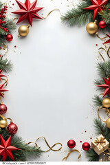 christmas and new year border copy space area