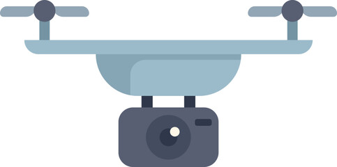 Poster - modern quadcopter drone hovering and taking pictures