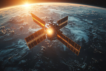 Wall Mural - a spacecraft traveling toward a distant exoplanet, symbolizing the search for habitable planets beyo