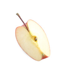 Sticker - Slice of red apple isolated on white, top view