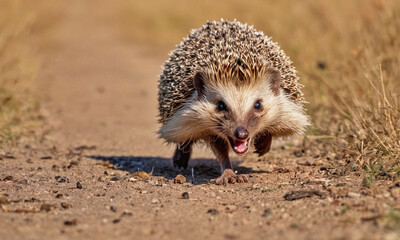 hedgehog on the ground