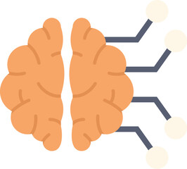 Poster - artificial intelligence is connecting the brain with data through electronic pathways