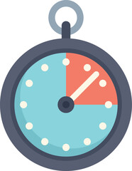 Poster - Stopwatch showing time passing icon illustration with flat design style