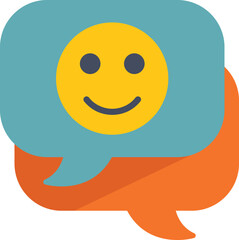 Poster - Feedback concept with a speech bubble showing a positive emotion