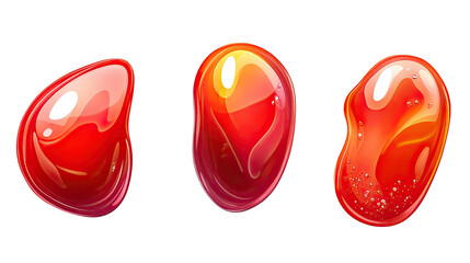Poster - Colorful Liquid Red Drops in a Vibrant Abstract Design Collection Generative AI