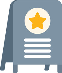Poster - This vector illustration features a blank advertising a frame sign, perfect for showcasing your message or promotion