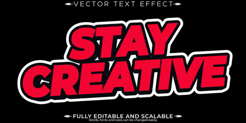 Wall Mural - Retro sticker text effect, editable 70s and 80s text style