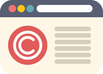 Poster - website displaying a copyright symbol, emphasizing the importance of protecting digital creations an
