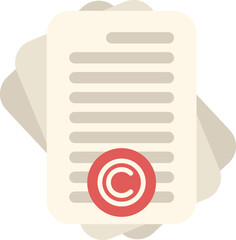 Poster - Copyright document with copyright symbol logo is representing the concept of protecting intellectual property