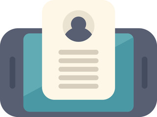 Aufkleber - smartphone is displaying an online resume for job applications