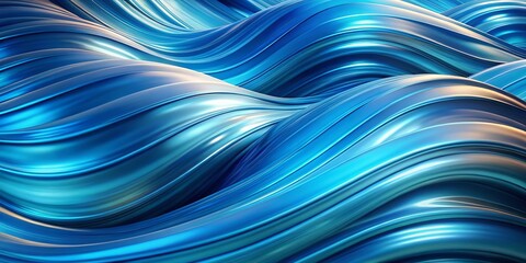 Poster - Abstract Blue Wave Motion Background for Dynamic Visuals and Design Projects