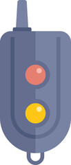 Poster - car alarm system icon showing red and yellow lights flashing as a warning