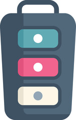 Poster - car key fob with buttons for locking, unlocking, and opening the trunk