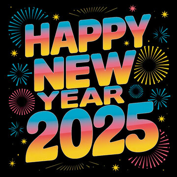 Happy New Year 2025 banner design
