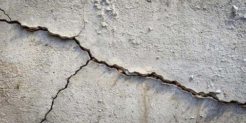 Close-up of a texture crack in a concrete wall, concrete, wall, crack, texture, close-up, aged, weathered, damaged