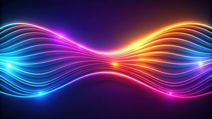 Abstract neon background with bright wavy lines, neon, abstract, colorful, vibrant, background, design, digital, modern