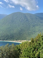 view of the sea and mountains