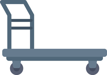 Poster - empty platform trolley with handle on wheels for transportation of goods