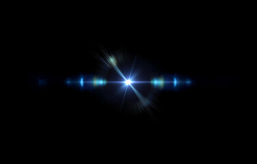 Leinwandbilder - A bright white light bursts from the center of the image with radial lines extending outward.