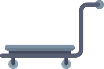 Poster - empty hospital gurney stretcher trolley medical equipment icon isolated on white background in flat 