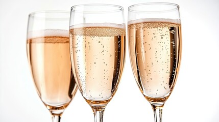 Poster - Celebratory Rose Sparkling Drinks in Elegant Glasses at a Party Generative AI