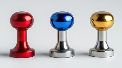 Poster - colorful push pins for organizing notes and reminders on a desk generative ai