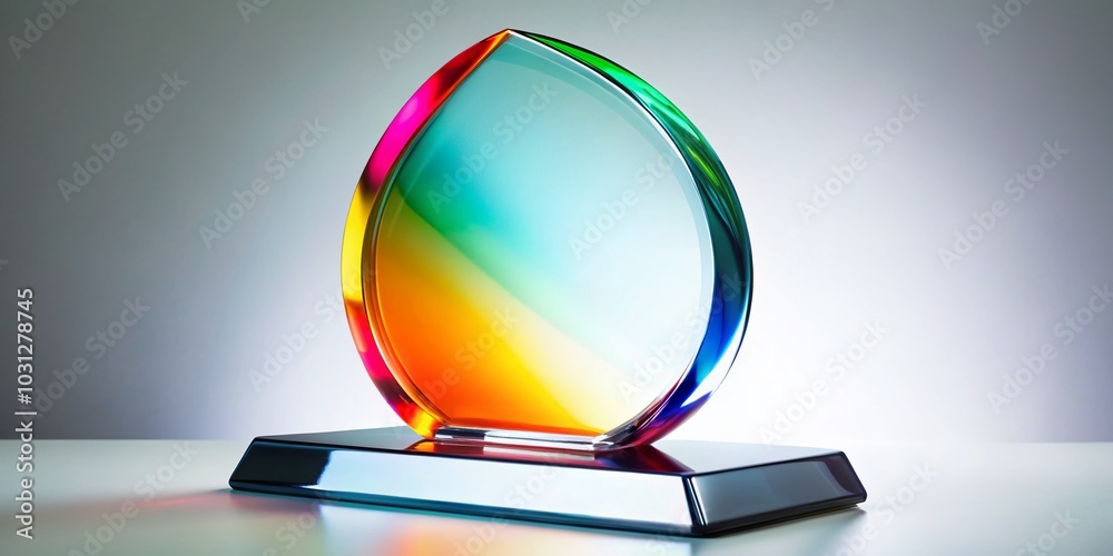 Blank Transparent Glass Award Trophy on White Background Ideal for ...