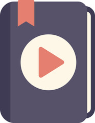 Poster - audiobook icon representing a digital book for e learning, perfect for educational platforms and onl