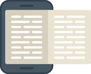 Poster - electronic book displayed on the screen of a smartphone, providing a convenient and portable way to 