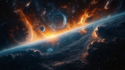 space with planets