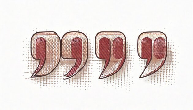 An artistic rendering of quotation marks in a stylized design, highlighting the importance of quotes and speech in communication.