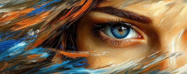 Poster - Stunning Abstract 3D Eye Illustration Artwork