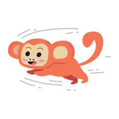 Poster - cartoon cute monkey icon