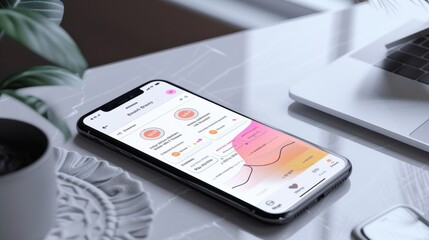 Poster - a sleek financial app design displayed on a smartphone showcases a modern digital interface with cle