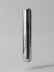 Poster - A shiny, metallic cylinder with rounded ends. AI.