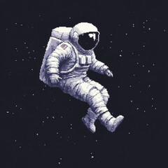 pixel astronaut.