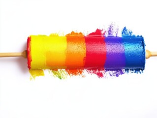 Sticker - Rainbow Paint Roller.