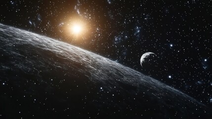 Wall Mural - an artist's rendering of a distant object in space