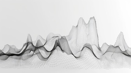 Poster - Minimalistic line art of a stock market graph illustrating financial growth with clean lines and a balanced design