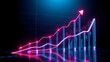© tong4130 - Futuristic Business Growth Chart with Light Effects