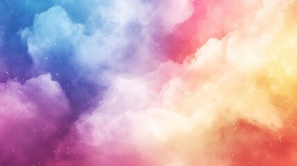 Wall Mural - a colorful cloud filled with stars in the sky
