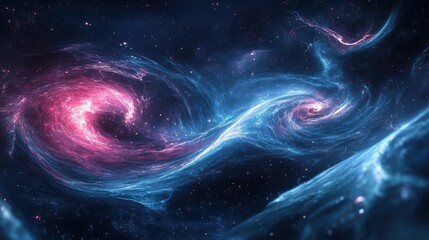 Aufkleber - Spectacular cosmic merger of two black holes creating ripples through the fabric of space-time