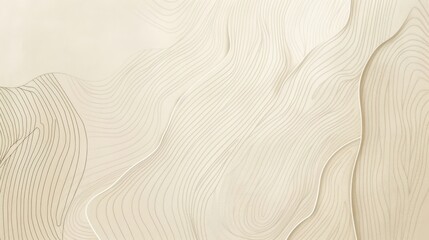Poster - Minimalist wallpaper featuring abstract lines creates a soothing and elegant aesthetic for modern interiors in soft neutral tones