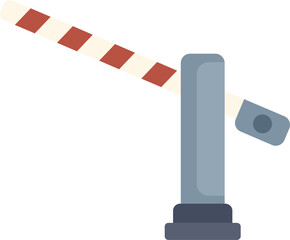 Poster - automatic barrier gate closing, prohibiting passage