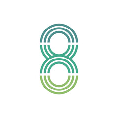 Fototapete - Monogram 8. Number 8. Number 8 design logo. Monogram letter mark 8 logo design. Monogram design vector logo. Monogram number 8 logo design. Simple number 8 monogram. Monogram 8 design logo. 