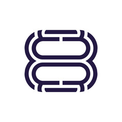 Fototapete - Monogram 8. Number 8. Number 8 design logo. Monogram letter mark 8 logo design. Monogram design vector logo. Monogram number 8 logo design. Simple number 8 monogram. Monogram 8 design logo. 